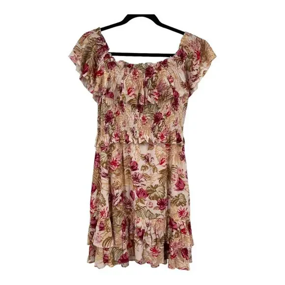 ASTR the Label dress Riviera floral off the shoulder minidress Large L - Picture 7 of 10